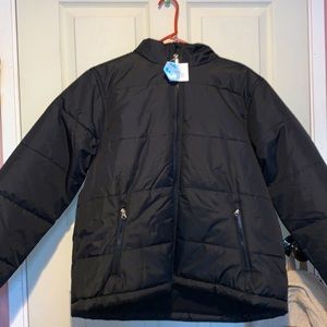 Black puffer jacket new with tags